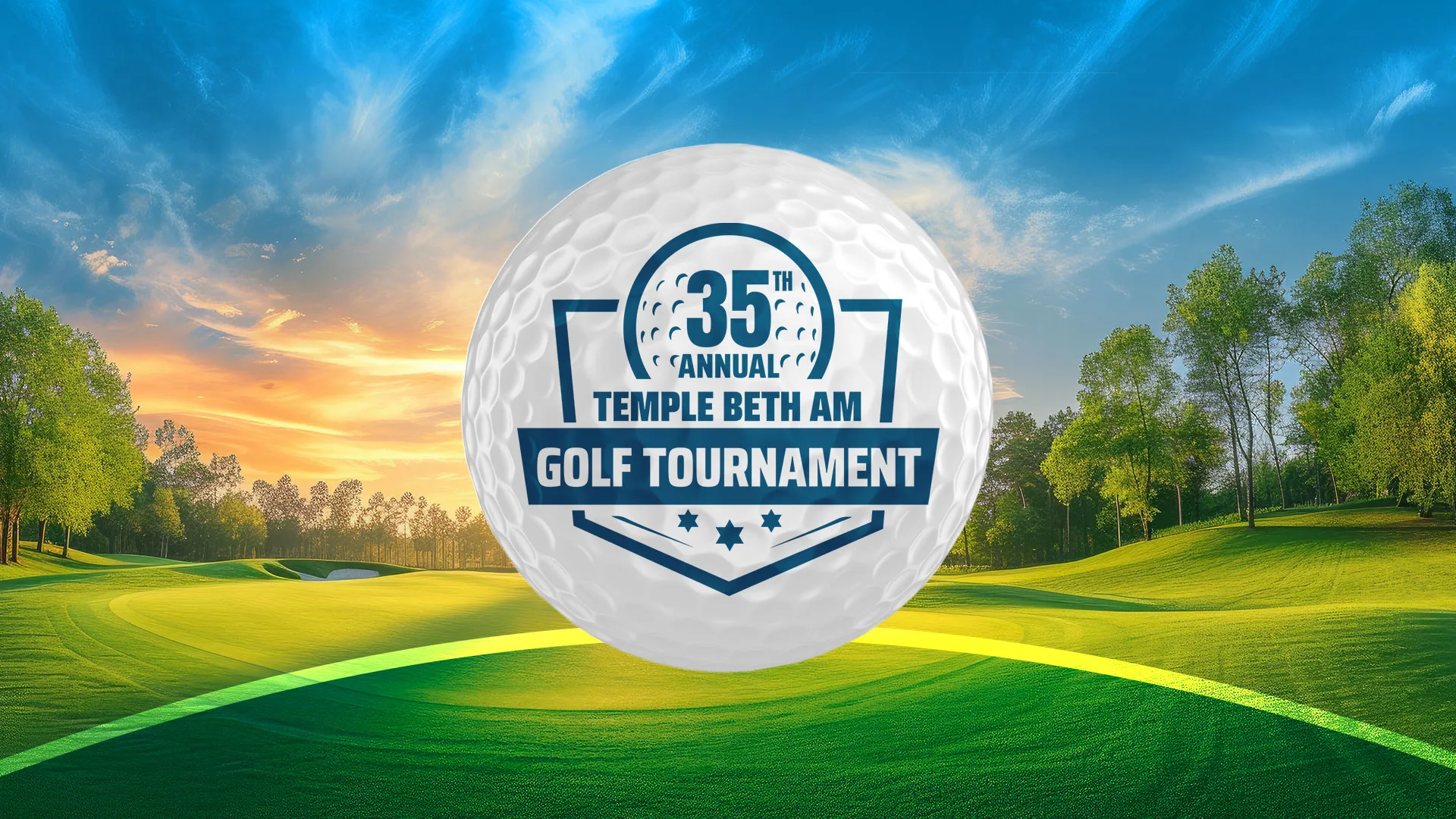 temple beth am 35th Annual Golf Tournament web banner