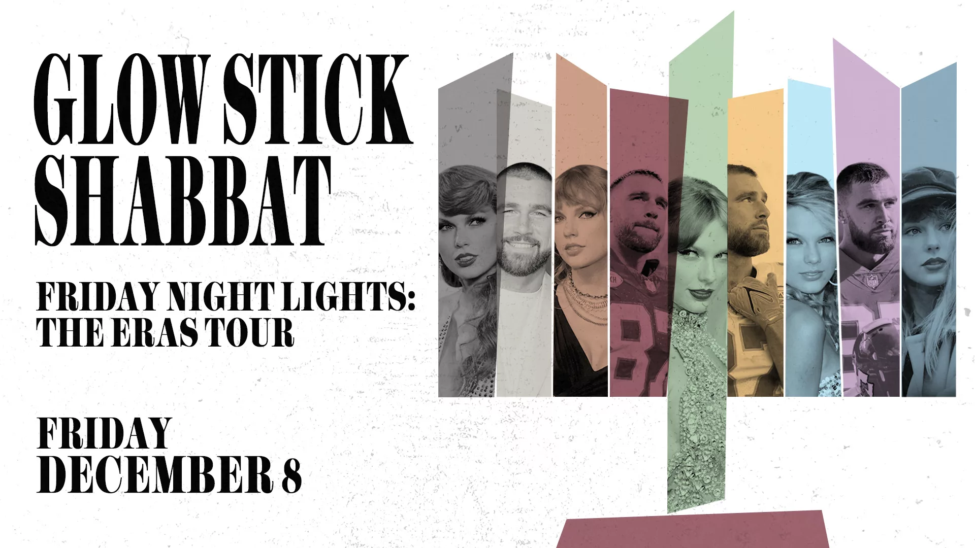 Glowstick Shabbat Taylor Swift and Travis Web Banner