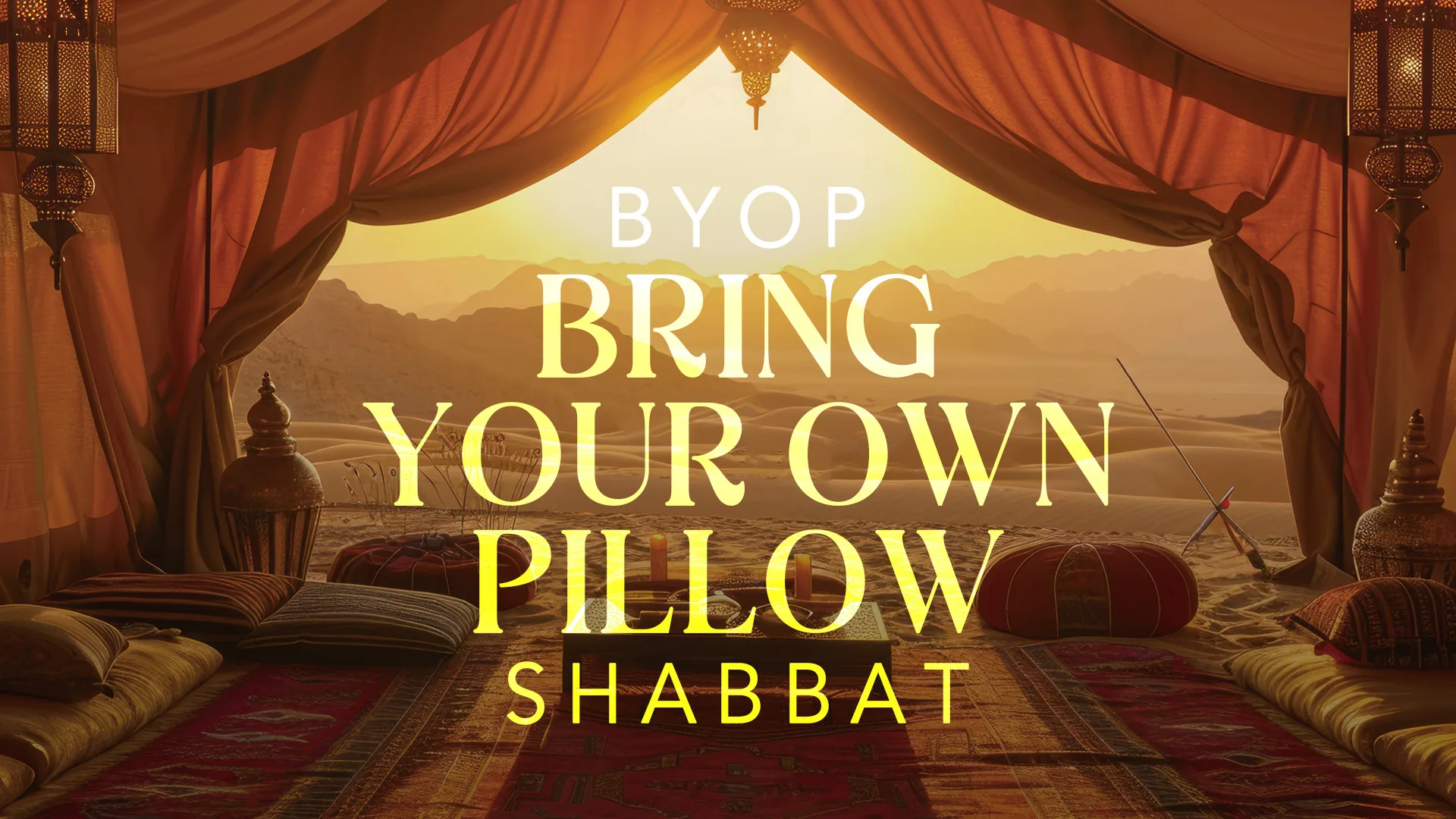 BYOP Bring Your Own Pillow Shabbat web banner