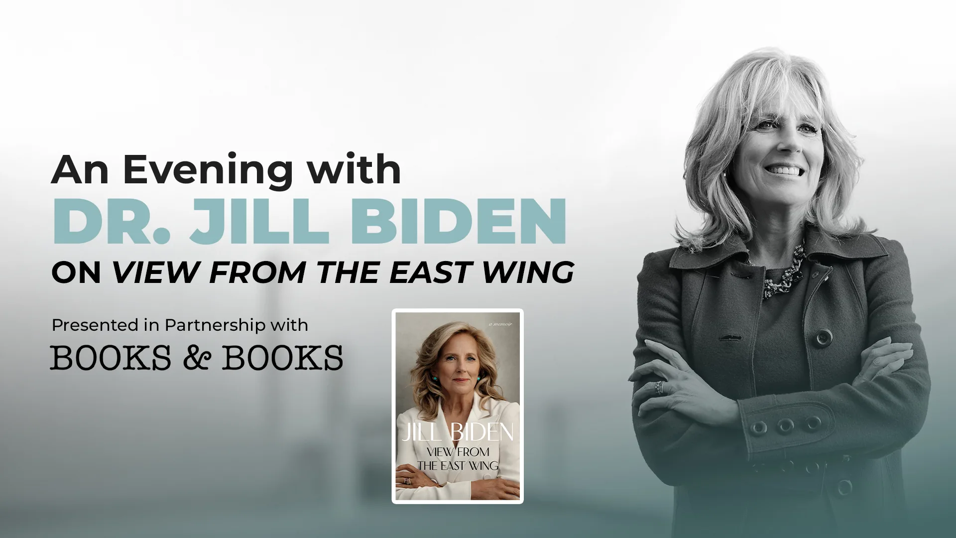 an evening with Dr.Jill Biden on view from the east wing web banner