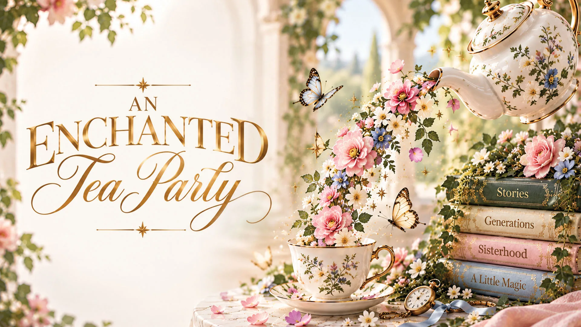 an enchanted tea party web banner